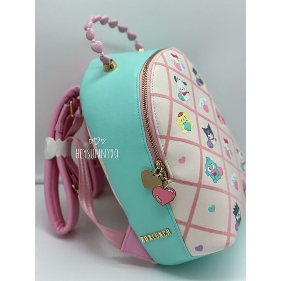 Sanrio Emo Kyun Plaid Charm Mini Backpack main image 5